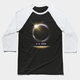 Glowing total solar eclips april 2024 Baseball T-Shirt